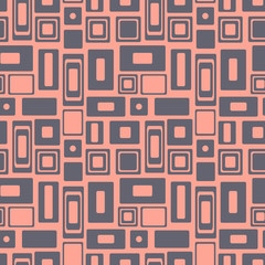 Seamless vector geometrical pattern. Endless background with circles. Graphic illustration. Print for cover, fabric, wrapping, background.