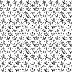 Seamless vector pattern. Black and white geometrical background with hand drawn little decorative elements.Simple design. Graphic vector illustration. Template for wrapping, background, wallpaper