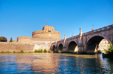 The Mausoleum of Hadrian (Castel Sant'Angelo) in Rome