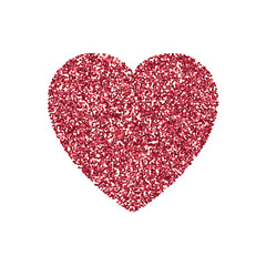 Valentines Day heart isolated, vector background.