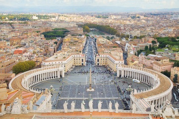 Aerial view of Rome