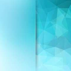 Fototapeta premium Polygonal blue vector background. Blur background. Can be used in cover design, book design, website background. Vector illustration