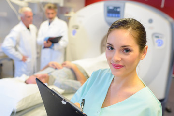 Portrait of nurse in radiology department