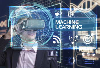 Business, Technology, Internet and network concept. Young busine