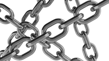 Obraz premium Chain Connect to Lines Detail 3d Rendering