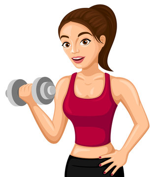 Woman Lifting Weights Cartoon Images – Browse 3,113 Stock Photos, Vectors,  and Video | Adobe Stock
