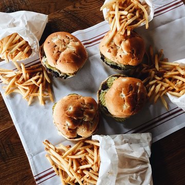 Burgers and fries 