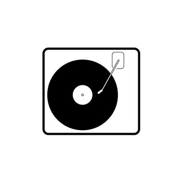 vinyl player icon. turntable sign