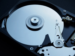 Hard drive close up