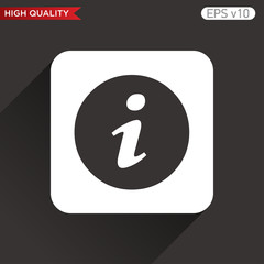 colored icon or button of info symbol with background