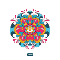 Beautiful abstract floral pattern in ethnic style.