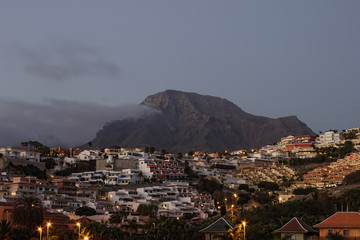 Costa Adeje at night.Tenerife island, Spain