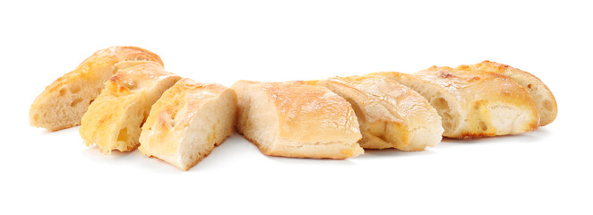 Sliced bread isolated on white