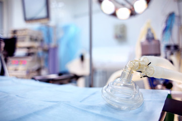 Fototapeta na wymiar Modern equipment in operating room, closeup