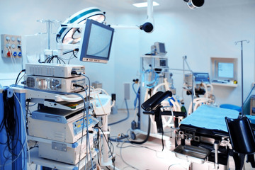 Modern equipment in operating room