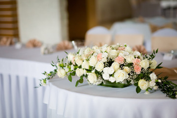 Beautiful wedding reception table decoration