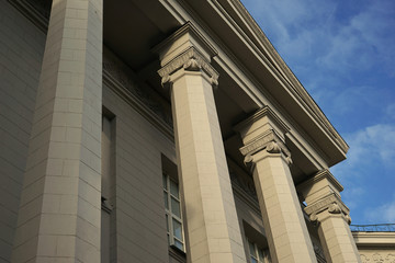Design of building in neoclassical style