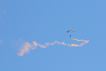 skydiver smoke signal