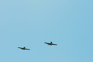 two sports aircraft