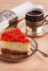 Cheesecake with brazilian goiabada jam of guava