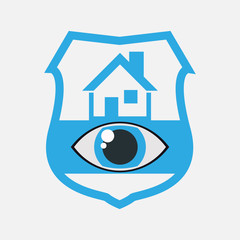 home security eye surveillance vector illustration eps 10