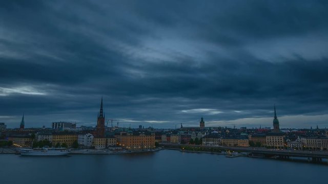 Stockholms skyline TIMELAPSE 