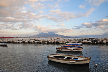 Fototapeta na wymiar Napoli, il golfo e Vesuvio