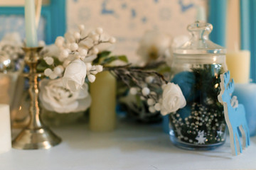 Christmas ornaments on a tree