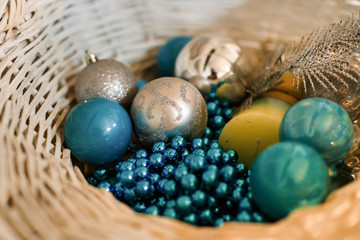 Christmas ornaments on a tree