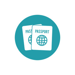 passport identification tourist button vector illustration eps 10