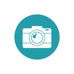 photo camera picture vacation travel button vector illustration eps 10