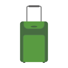 green suitcase travel equipment vector illustration eps 10