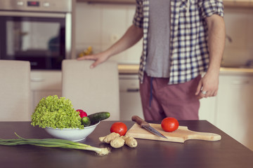 Man preparing lunch
