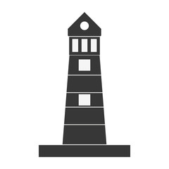 silhouette lighthouse building maritime vector illustration eps 10