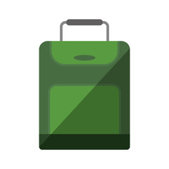 green suitcase travel equipment shadow vector illustration eps 10
