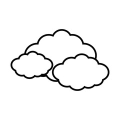 cloud travel weather line vector illustration eps 10
