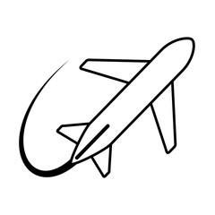 airplane travel business vacation line vector illustration eps 10