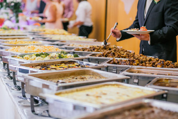 catering wedding buffet food