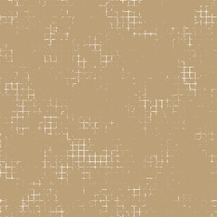 Seamless vector texture. Brown grunge background with attrition, cracks and ambrosia. Old style vintage design. Graphic illustration.