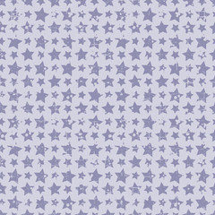 Seamless vector pattern. Blue geometric background with stars Grunge texture with attrition, cracks and ambrosia. Old style vintage design. Graphic illustration.