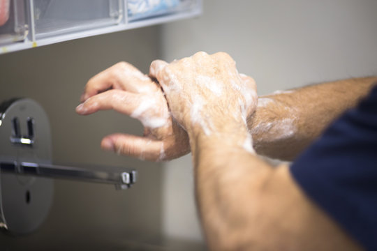 Surgeon Washing Hands