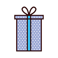 purple gift box present ribbon vector illustration eps 10