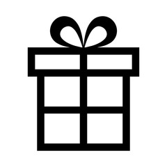 gift box present ribbon outline vector illustration eps 10