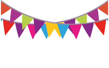 Obraz premium colored bunting party decoration festive vector illustration eps 10