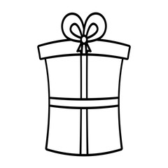 gift box ribbon new package linear vector illustration eps 10