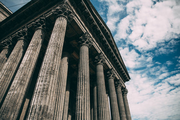 Naklejka premium Retro Photo Of Composite Greek Style Columns