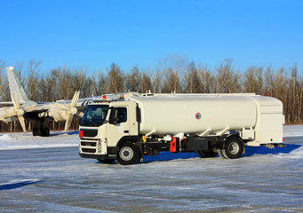 Army  tanker at  the airfield