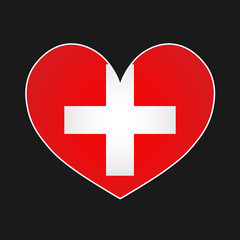 Obraz premium Switzerland heart