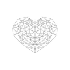 White triangular heart.