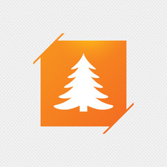 Obraz premium Christmas tree sign icon. Holidays button.